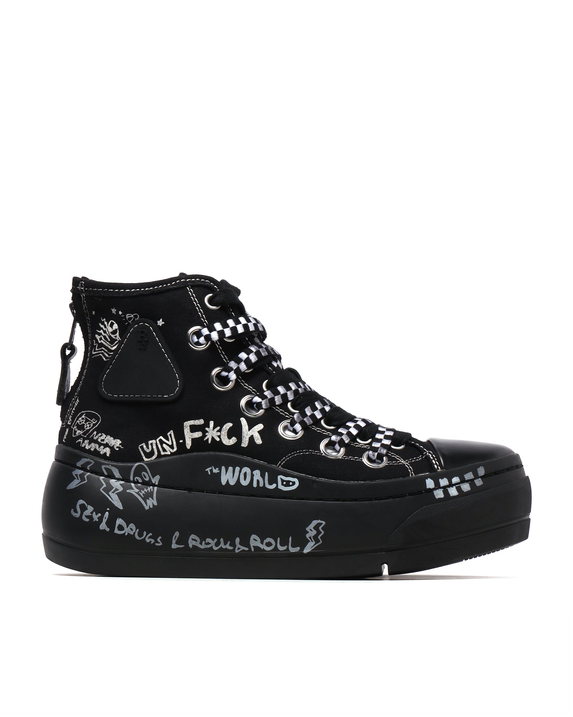 R13 Double grommet Kurt high top sneakers