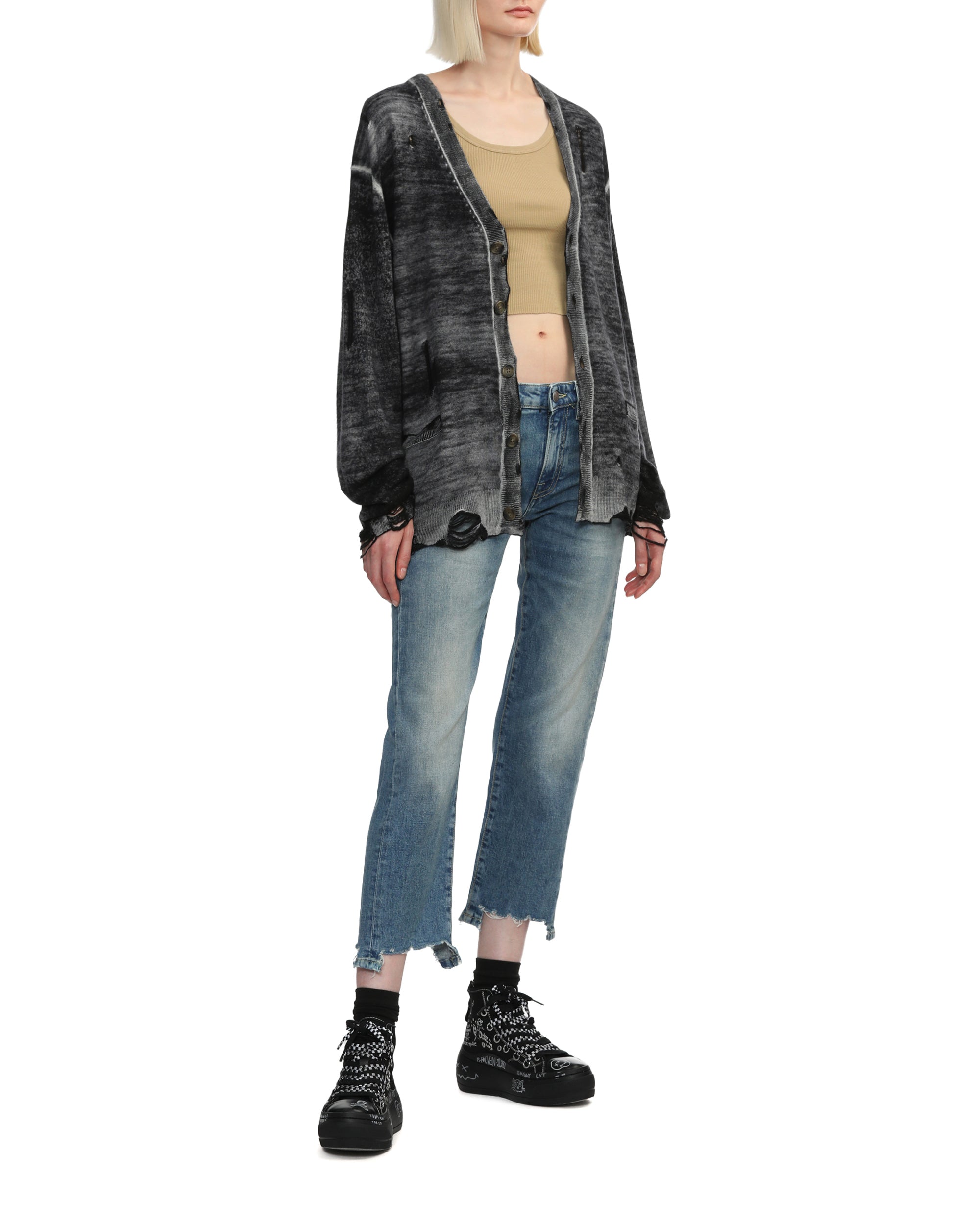 R13 Double grommet Kurt high top sneakers