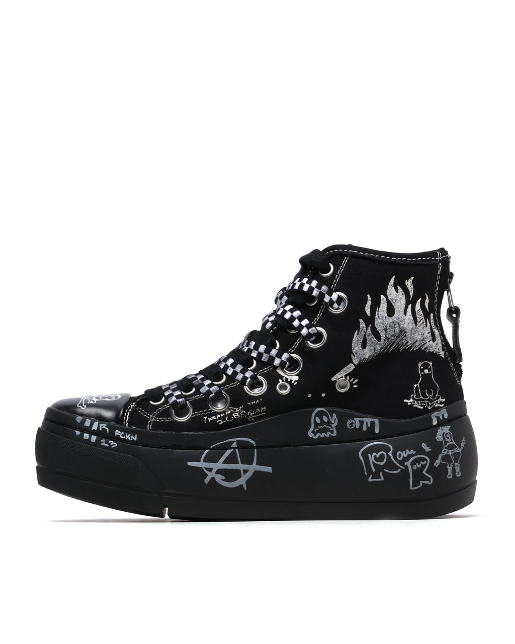 R13 Double grommet Kurt high top sneakers