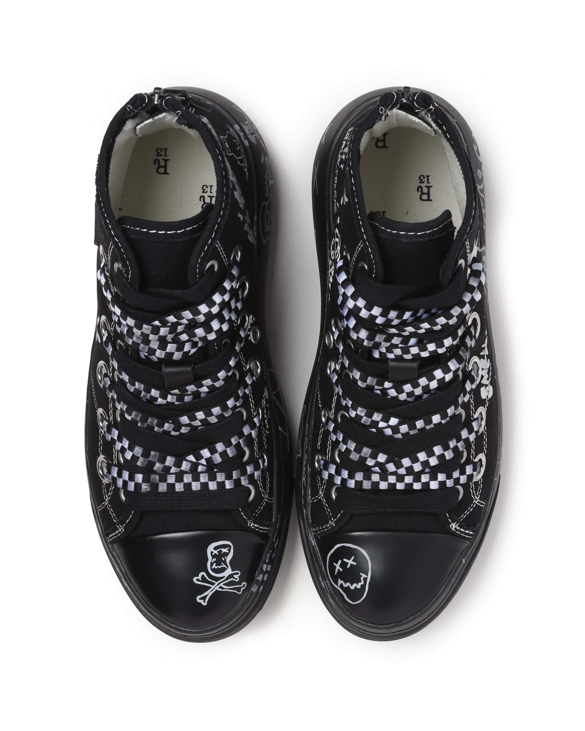 R13 Double grommet Kurt high top sneakers