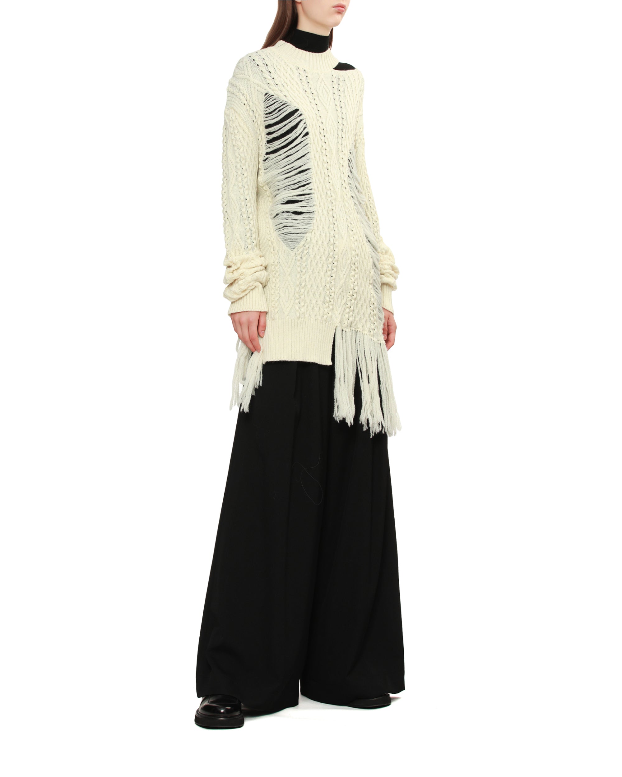 REGULATION YOHJI YAMAMOTO Fringe sweater