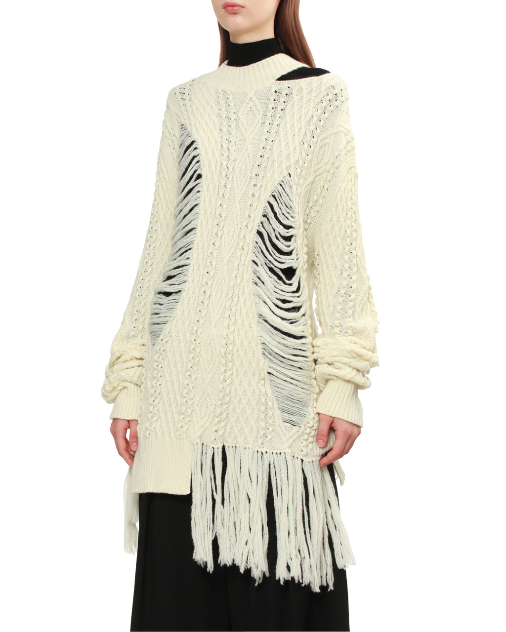 REGULATION YOHJI YAMAMOTO Fringe sweater
