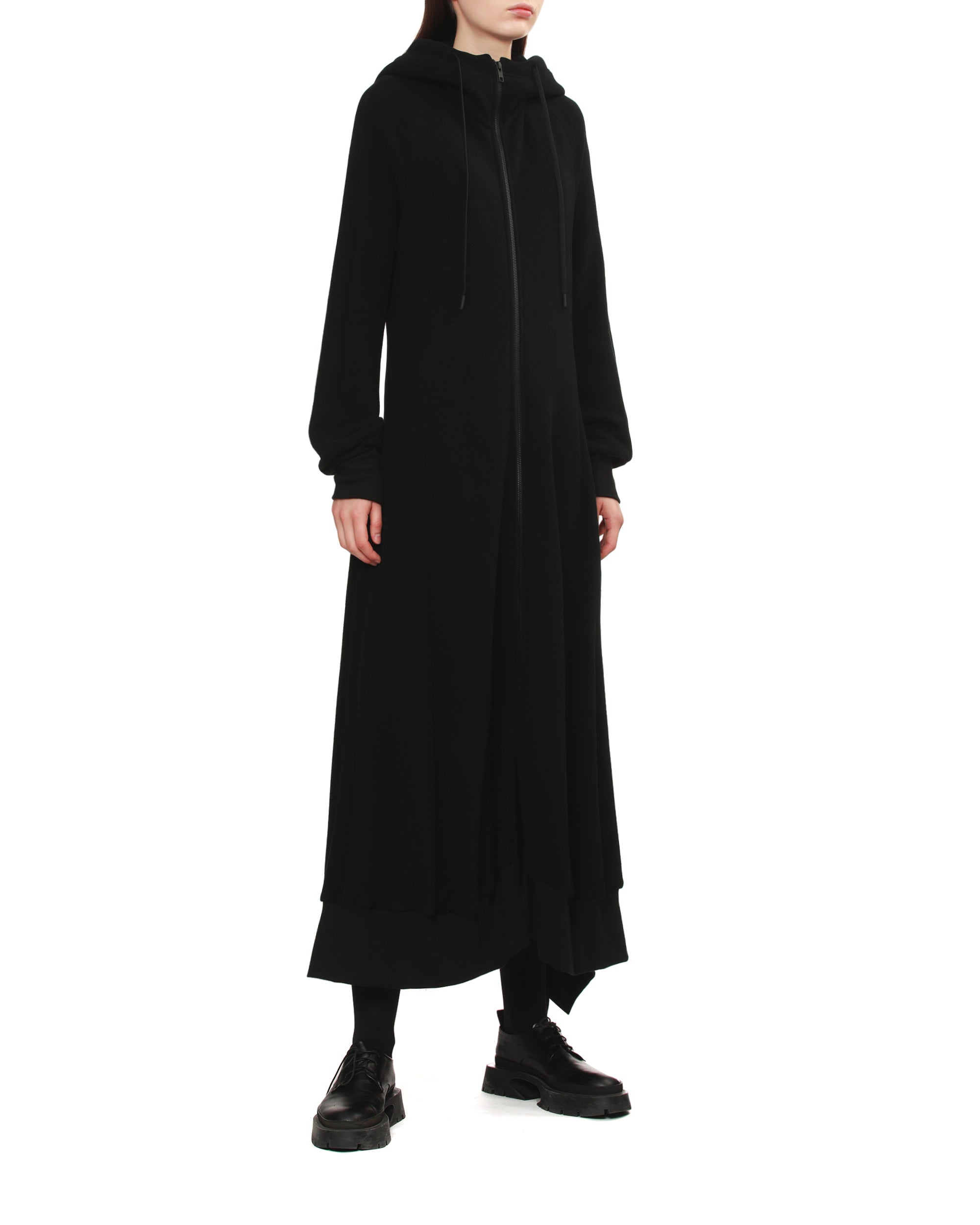 REGULATION YOHJI YAMAMOTO Zip up hoodie dress