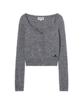 SHUSHU/TONG Logo fitted cardigan