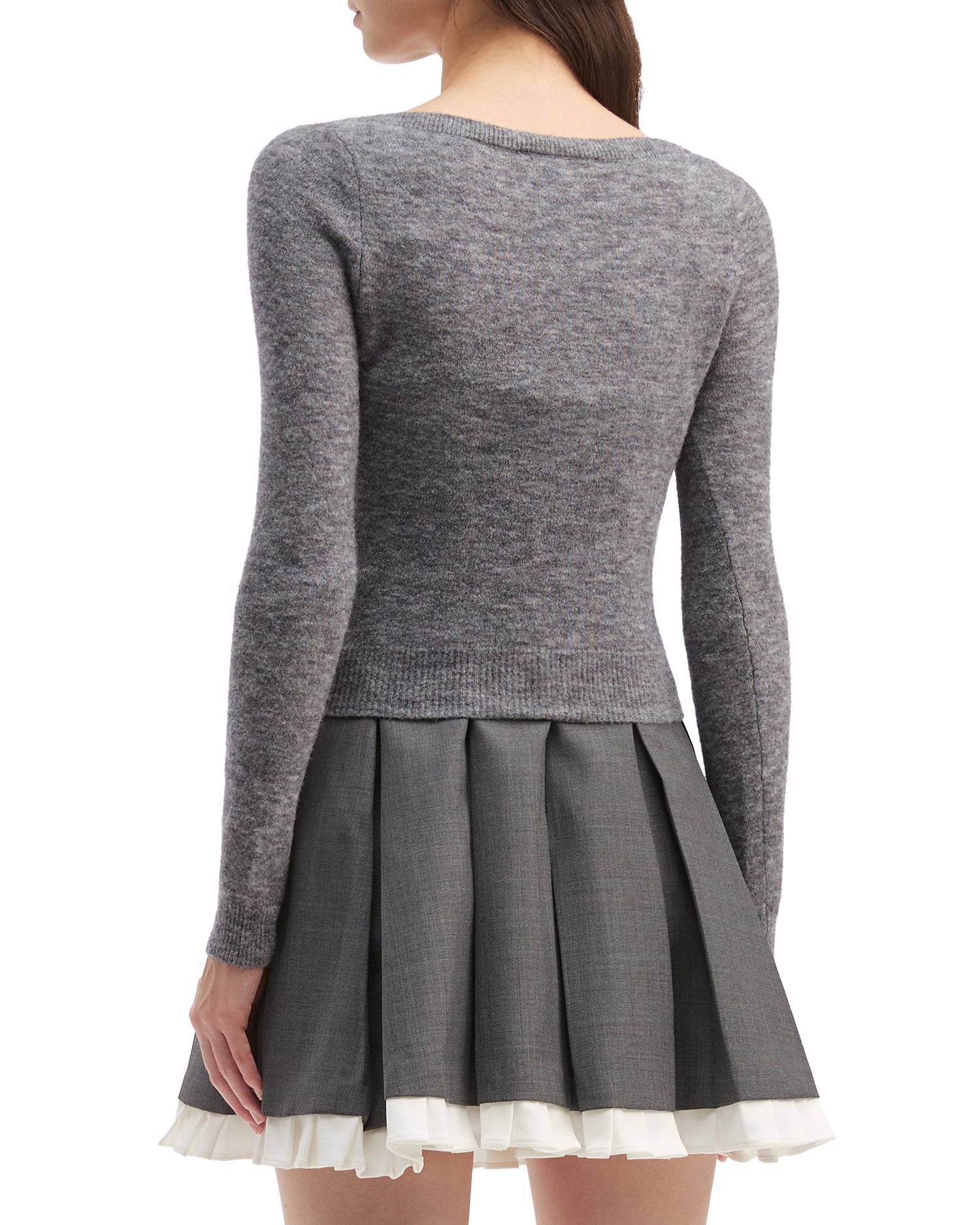 SHUSHU/TONG Logo fitted cardigan