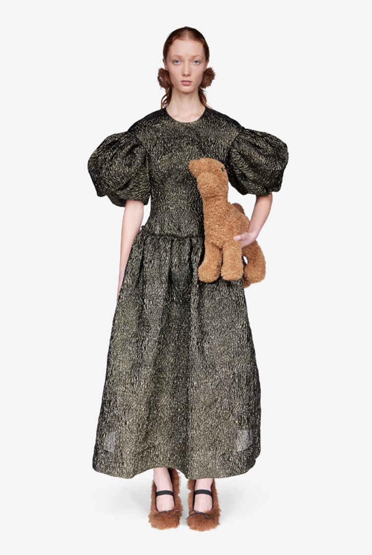 SIMONE ROCHA Simone Rocha Petal Sleeve Sculpted Corset Dress