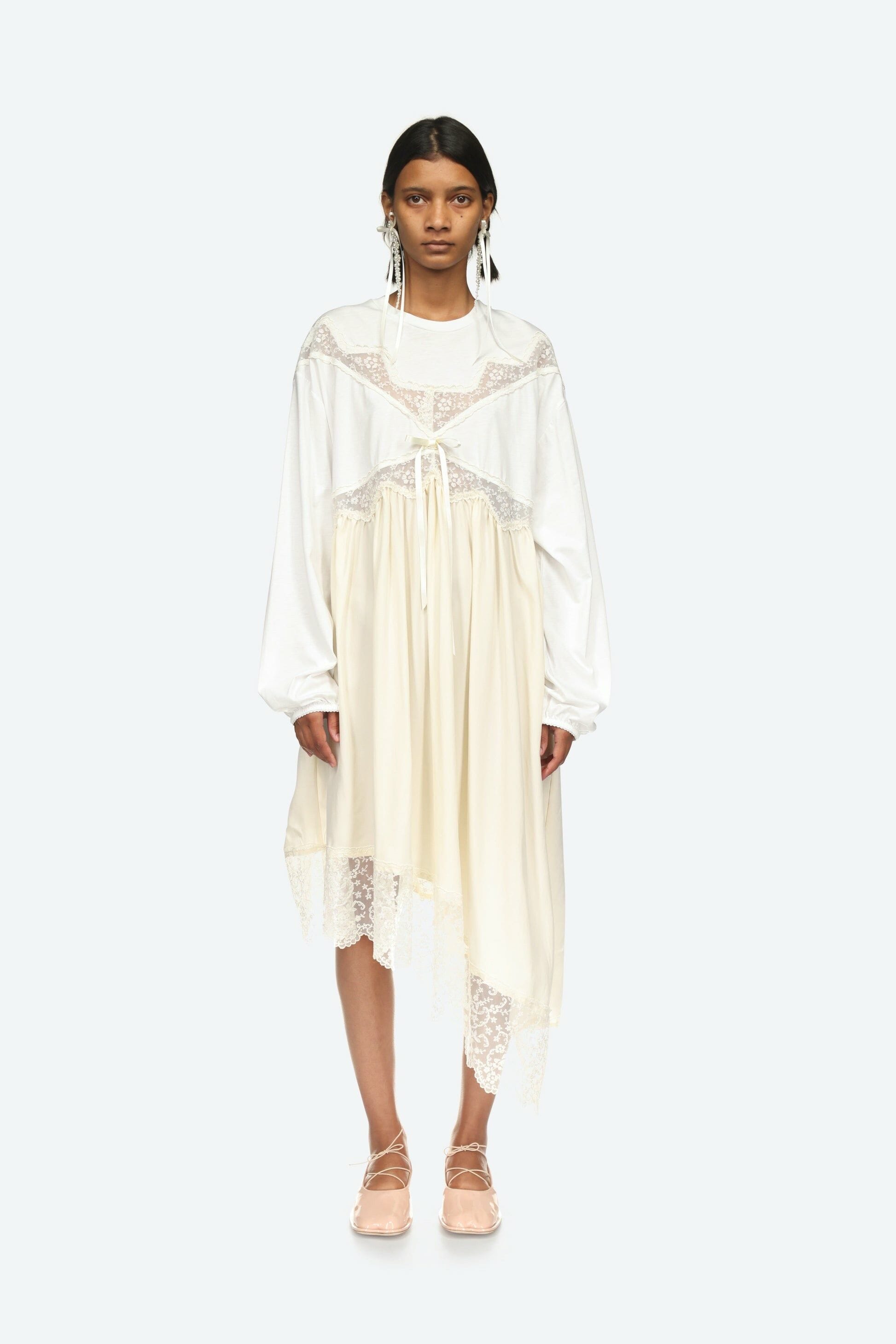 SIMONE ROCHA SIMONE ROCHA Patchwork Long Sleeve T-Shirt Dress
