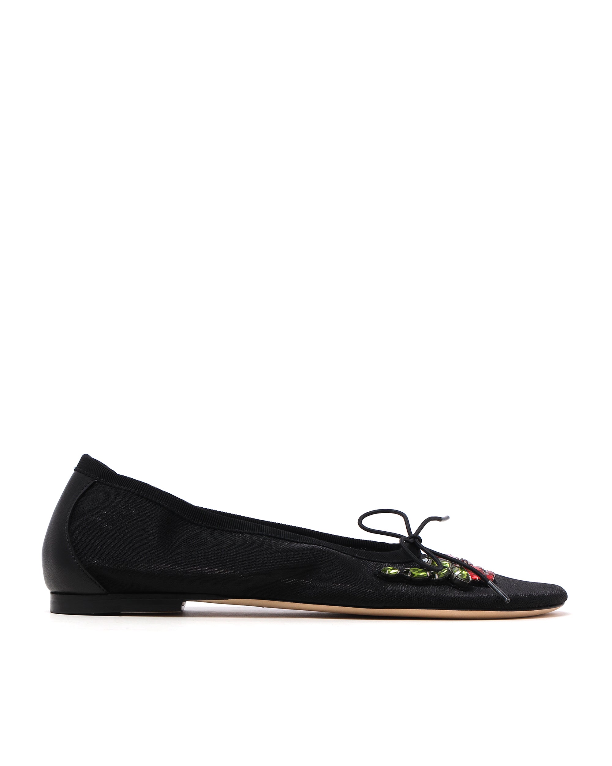 SIMONE ROCHA Embellished mesh ballerina flats
