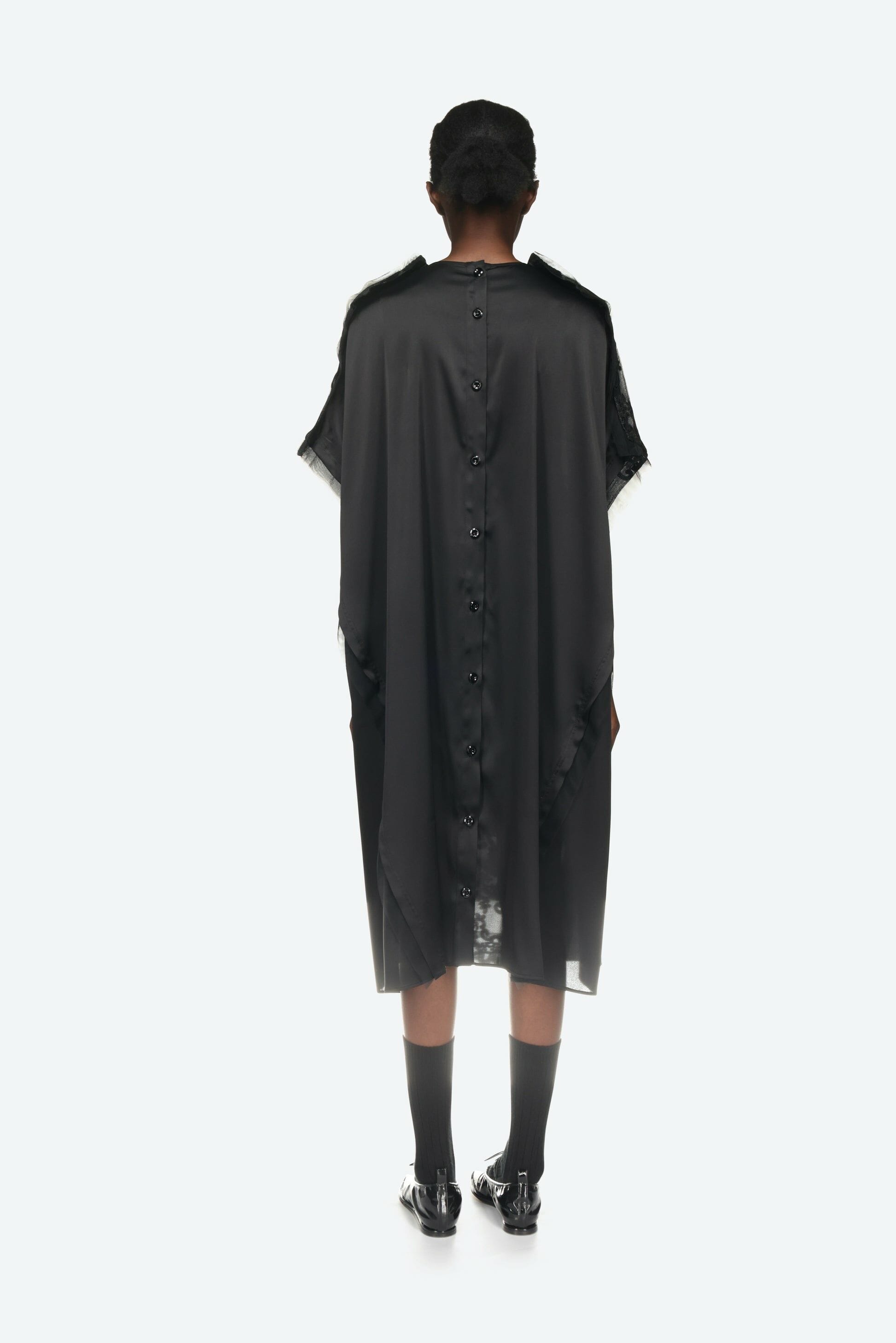 SIMONE ROCHA SIMONE ROCHA Short Sleeve T-Shirt Dress With Satin Back Panel
