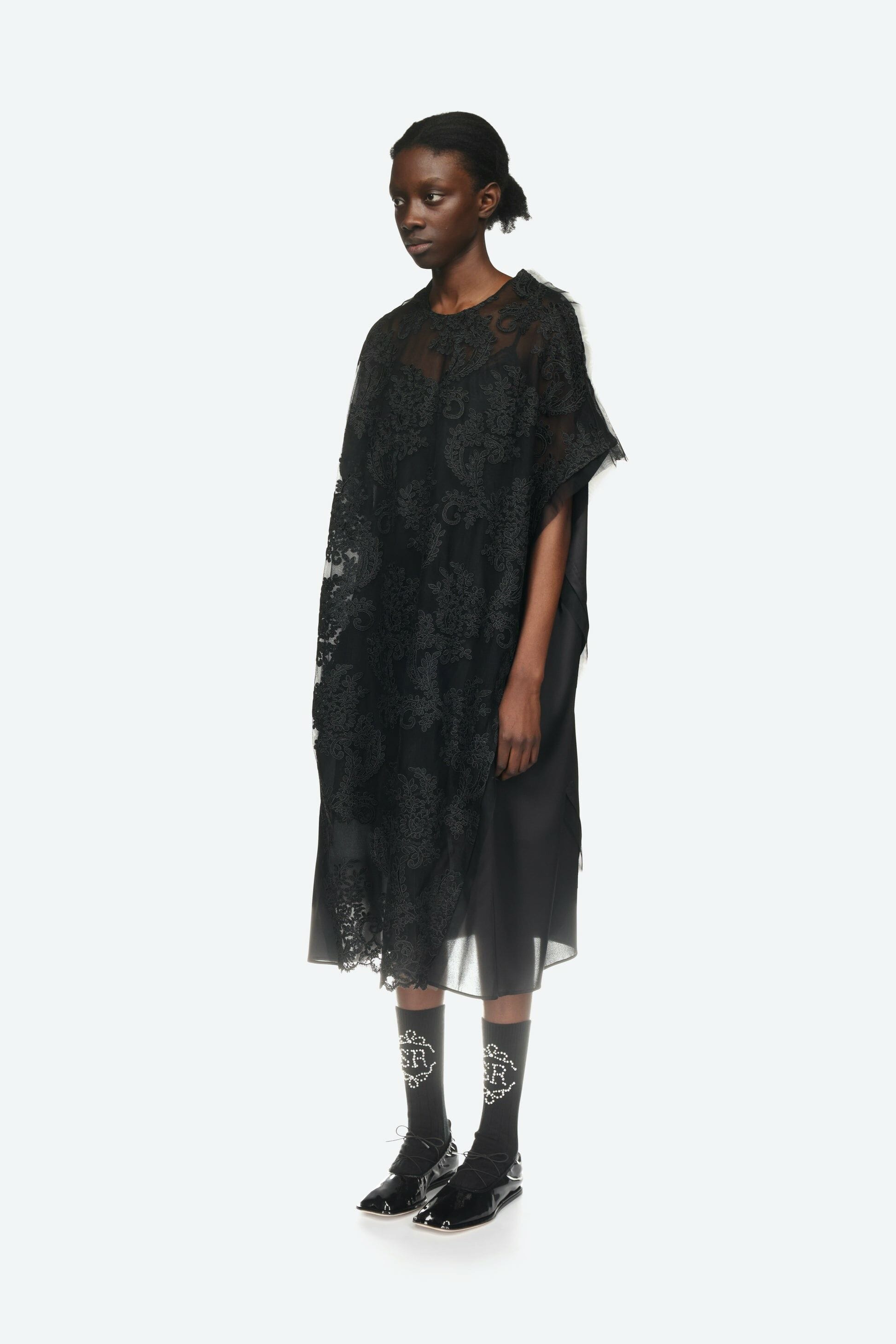 SIMONE ROCHA SIMONE ROCHA Short Sleeve T-Shirt Dress With Satin Back Panel