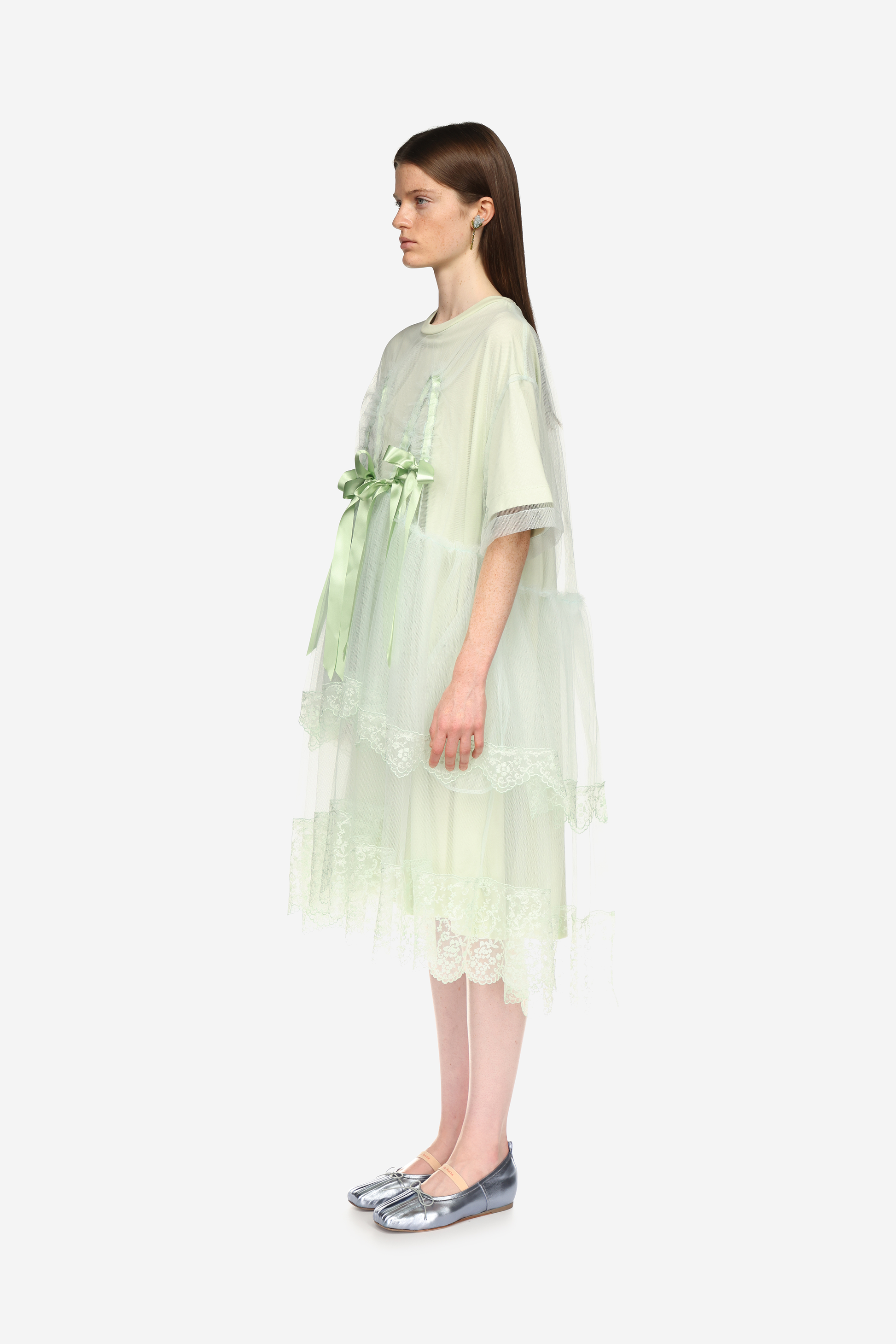 SIMONE ROCHA SIMONE ROCHA Ruched Net Overlay Dress