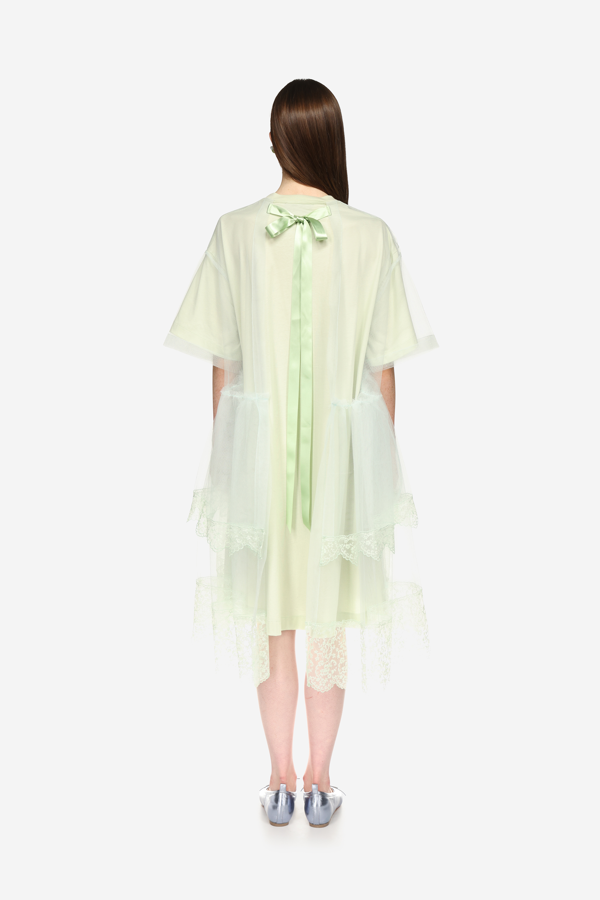 SIMONE ROCHA SIMONE ROCHA Ruched Net Overlay Dress