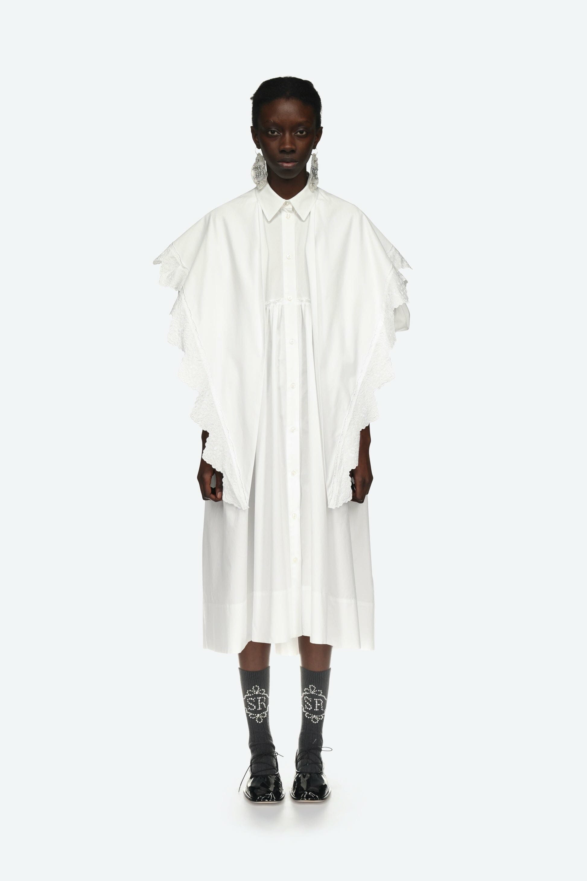 SIMONE ROCHA SIMONE ROCHA Pointed Collar Shirt Dress With Trim