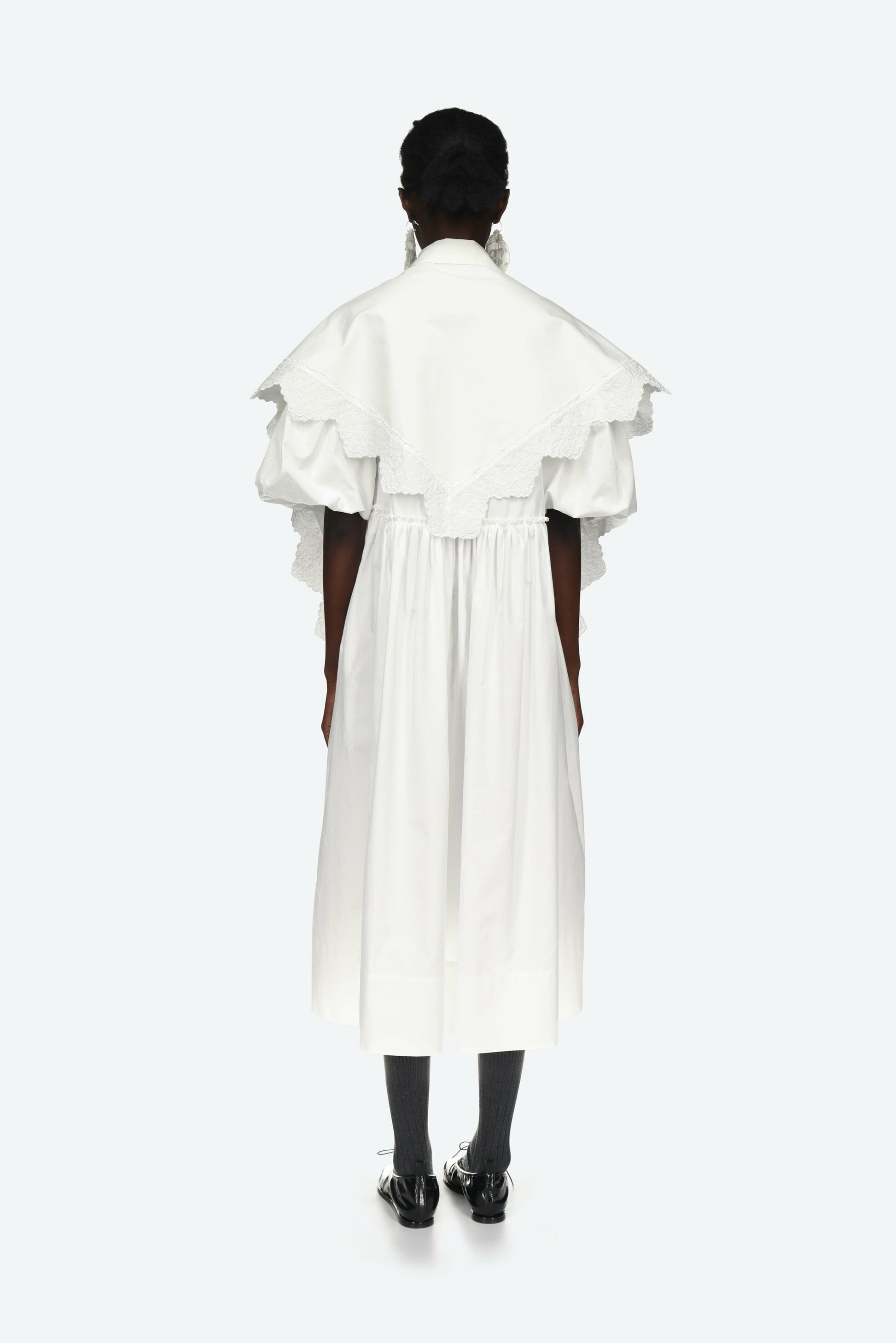 SIMONE ROCHA SIMONE ROCHA Pointed Collar Shirt Dress With Trim