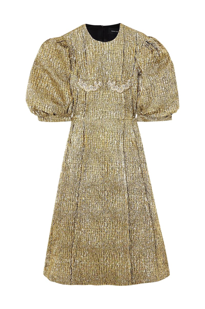 SIMONE ROCHA SIMONE ROCHA Puff Sleeve Fitted Dress With Embellishment Cup Detail