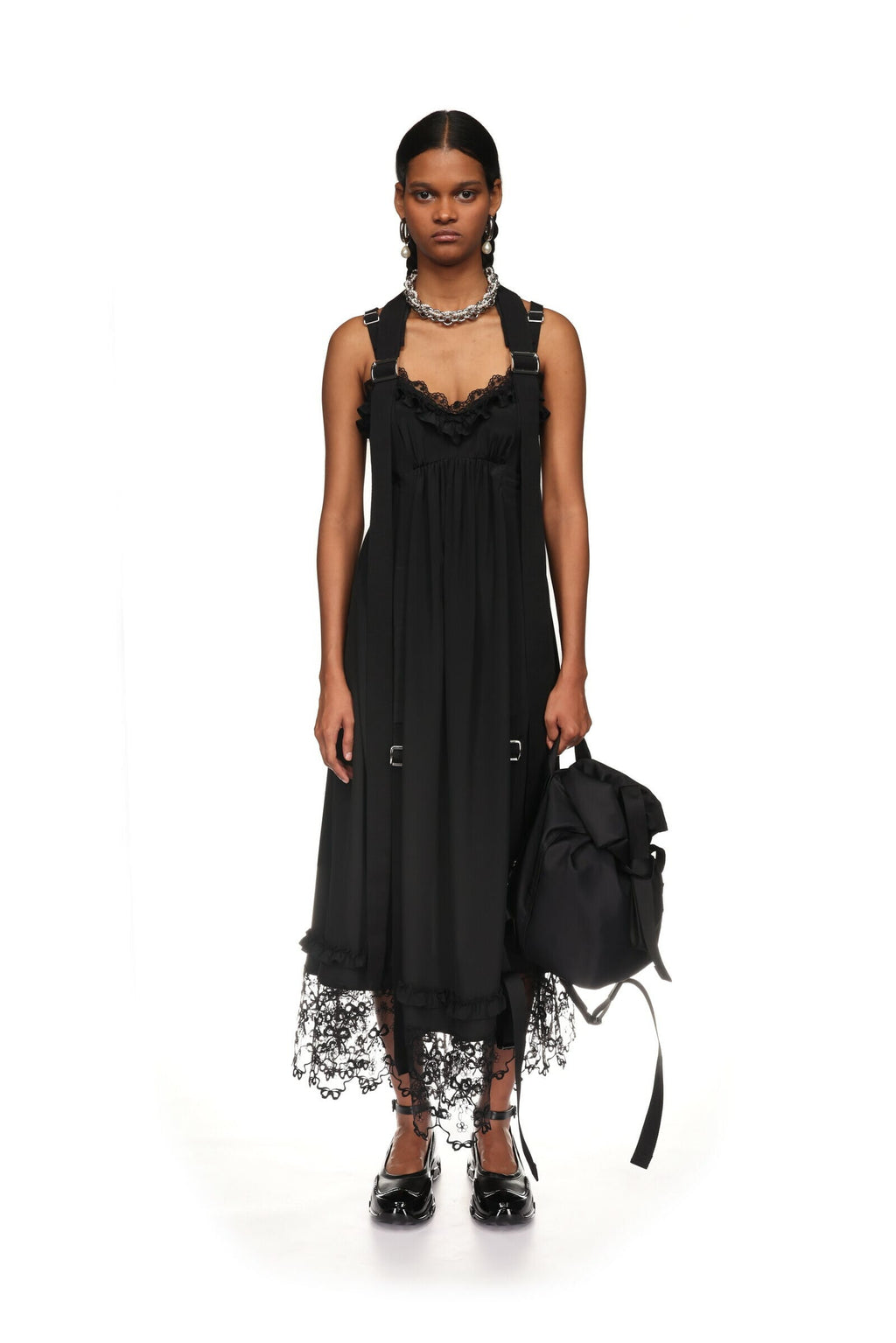 SIMONE ROCHA SIMONE ROCHA buckle detail lace trim dress