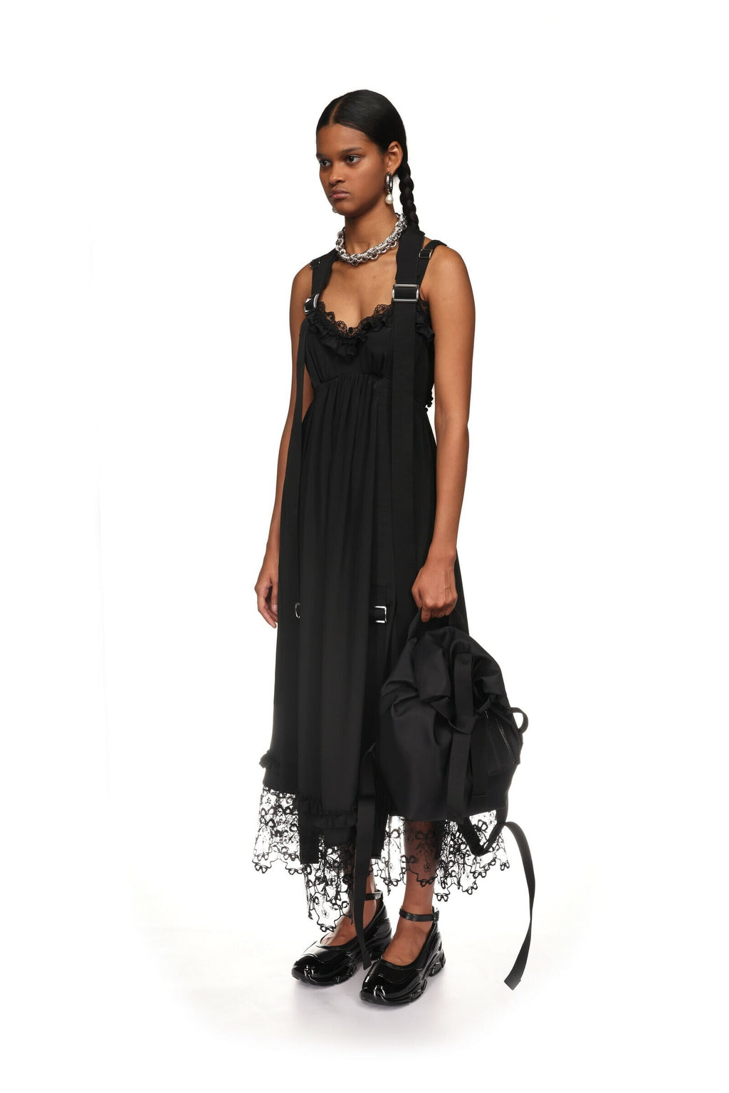 SIMONE ROCHA SIMONE ROCHA buckle detail lace trim dress