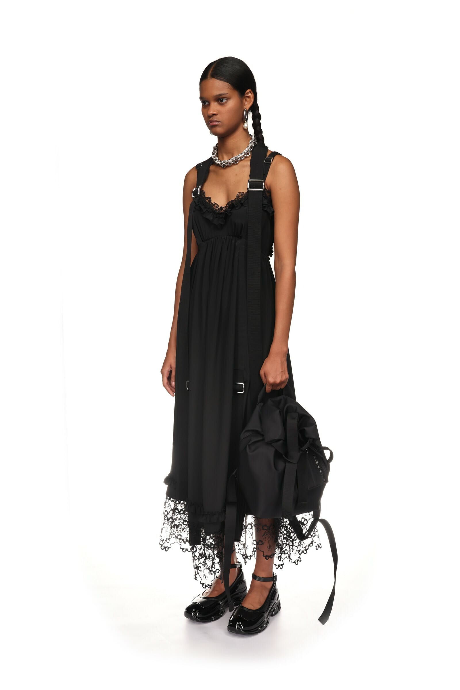 SIMONE ROCHA SIMONE ROCHA buckle detail lace trim dress