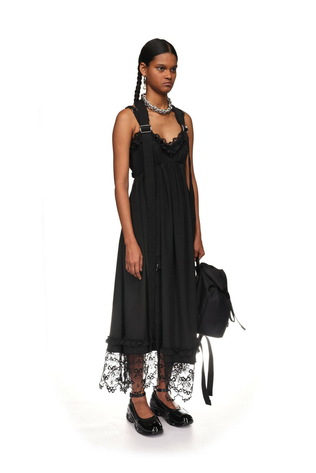 SIMONE ROCHA SIMONE ROCHA buckle detail lace trim dress