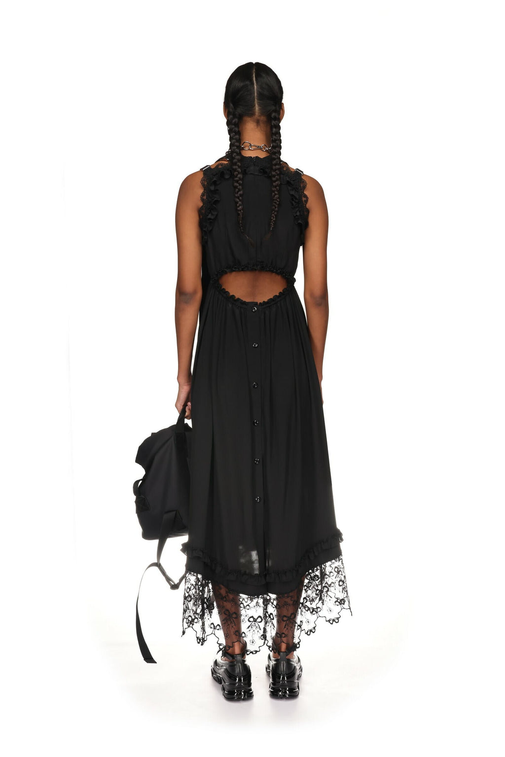 SIMONE ROCHA SIMONE ROCHA buckle detail lace trim dress