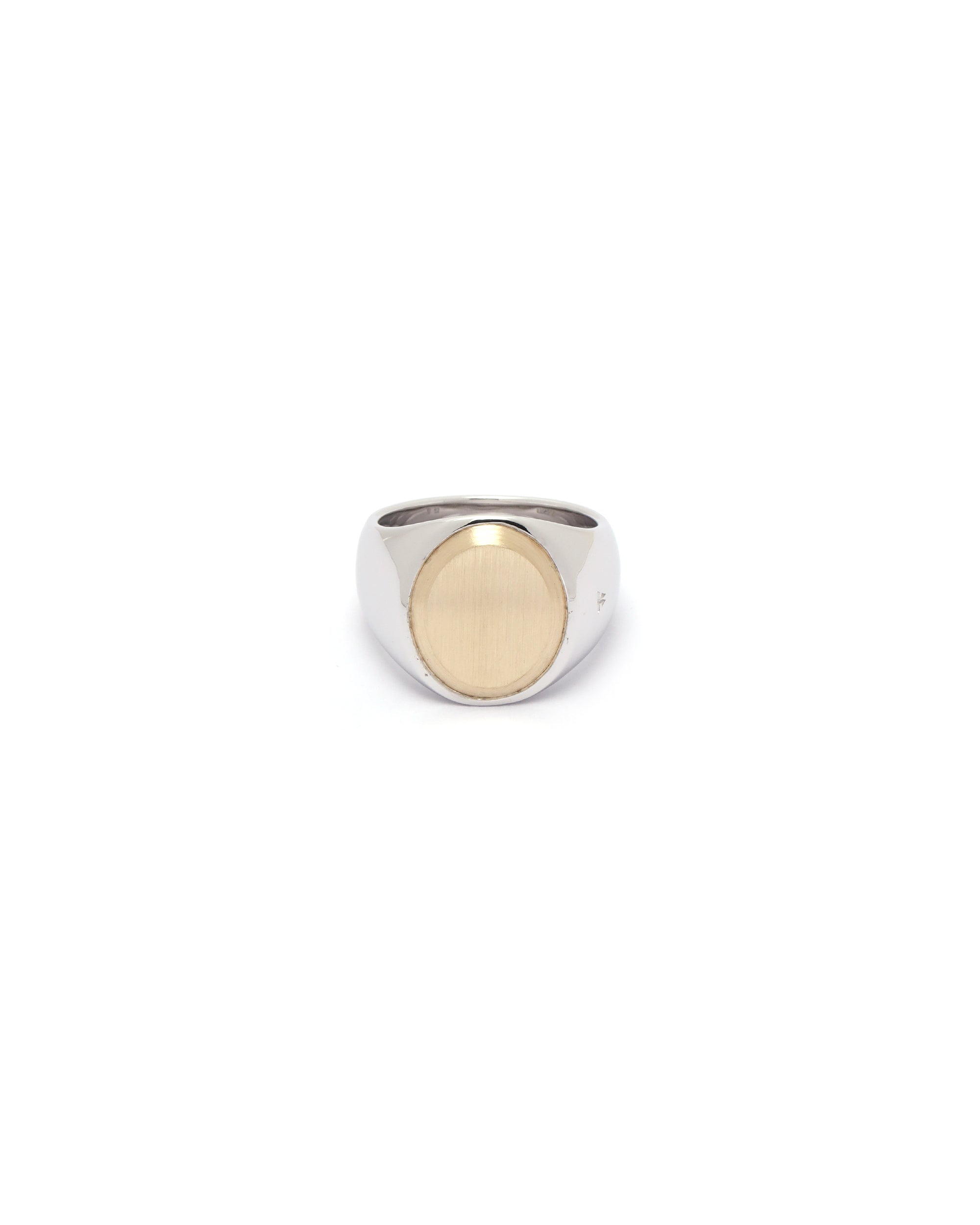 TOM WOOD Oval gold top ring