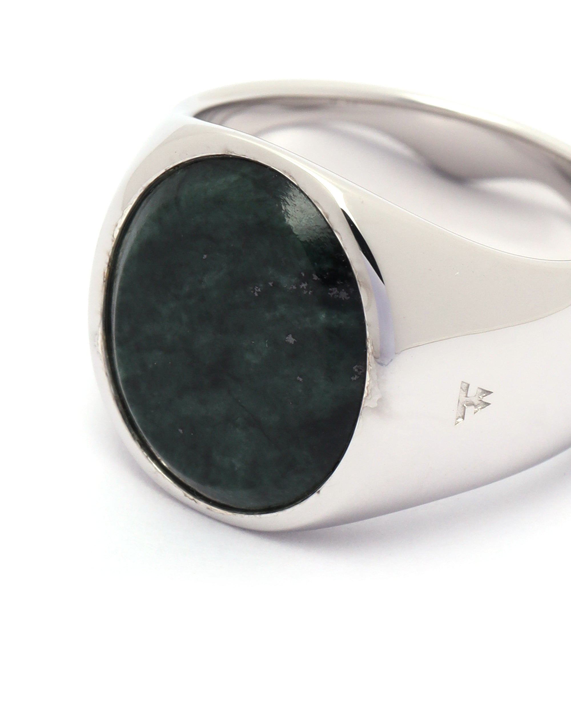 TOM WOOD Oval polished black onyx ring