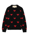 VALENTINO Heart jacquard pattern sweater