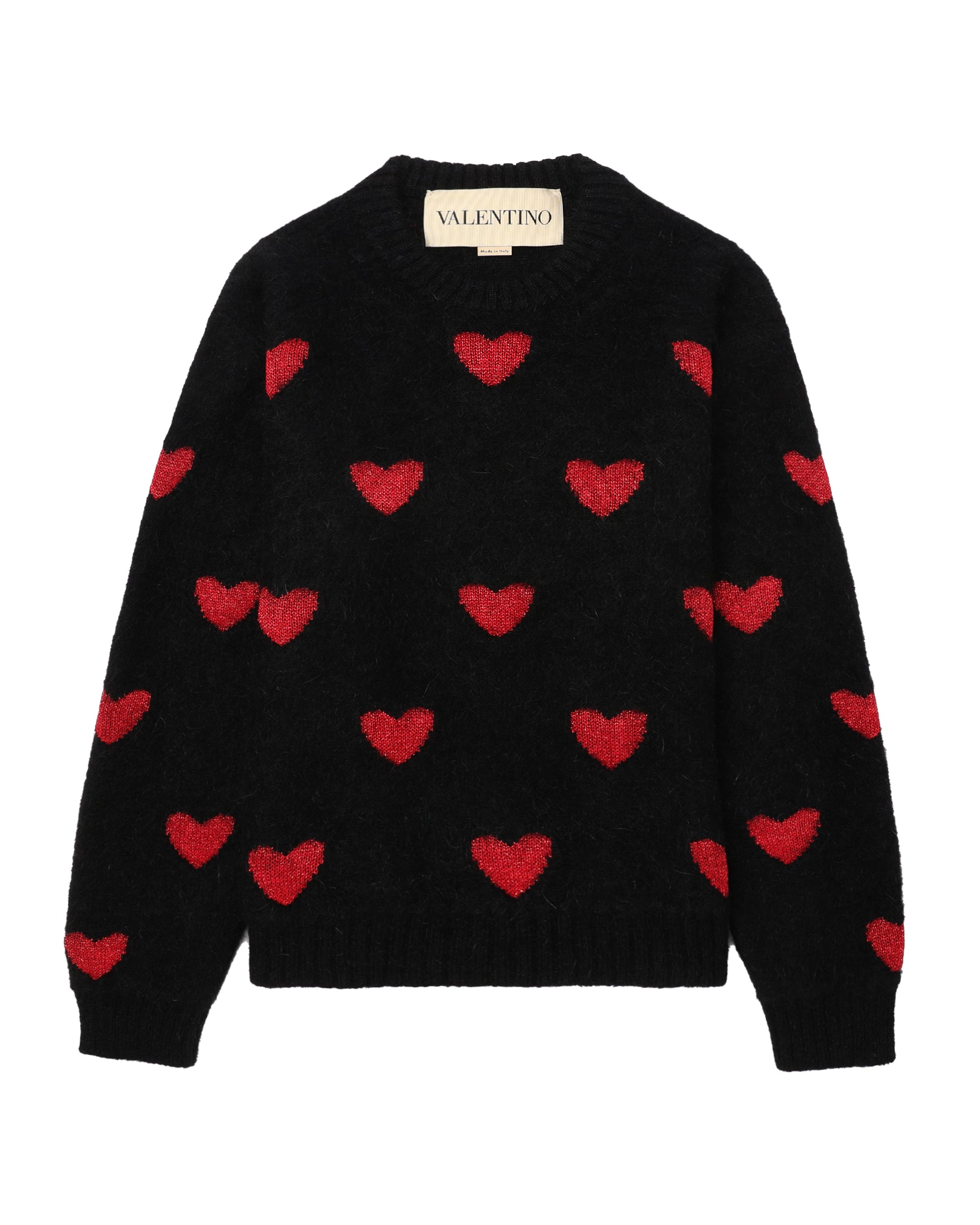 VALENTINO Heart jacquard pattern sweater