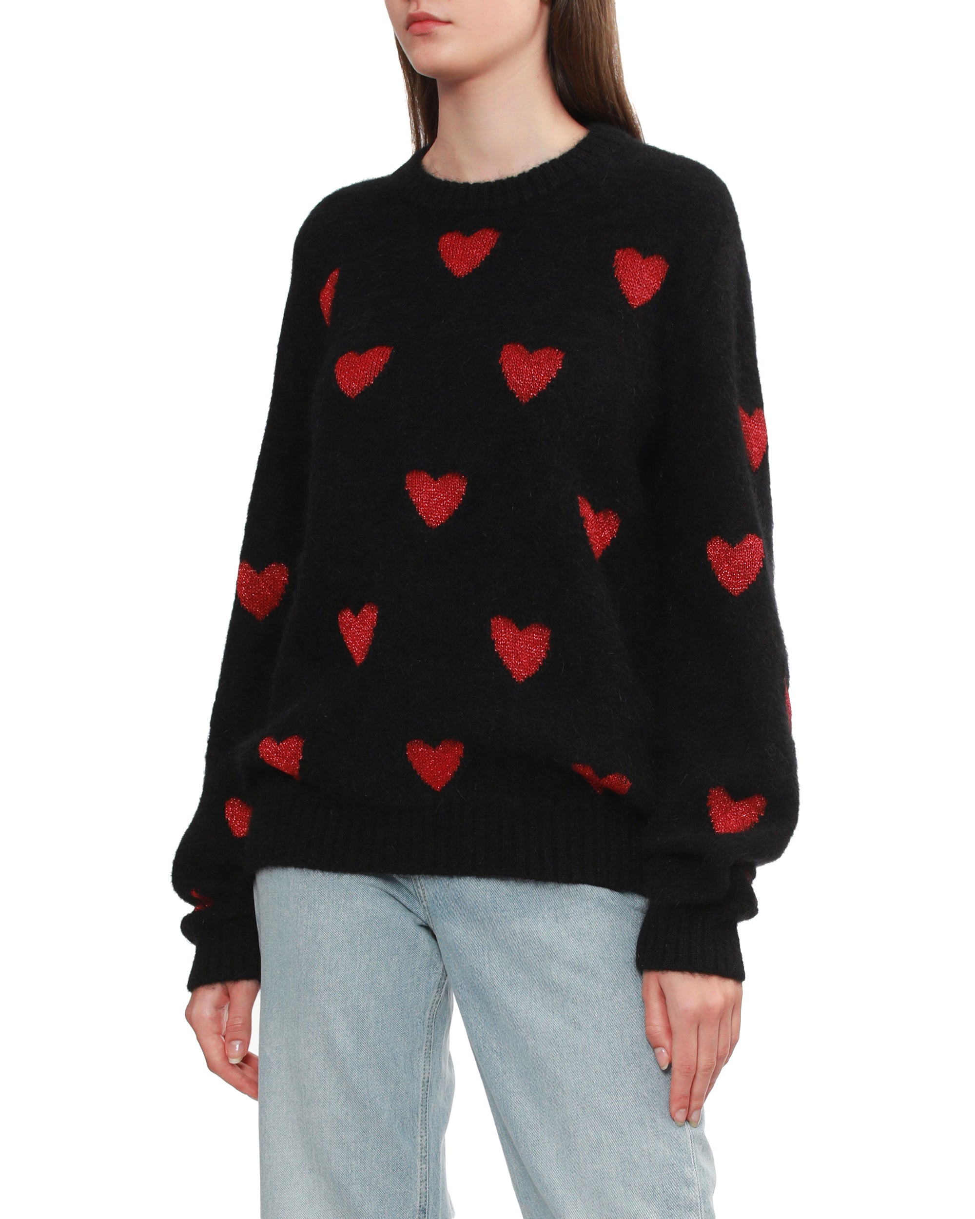 VALENTINO Heart jacquard pattern sweater