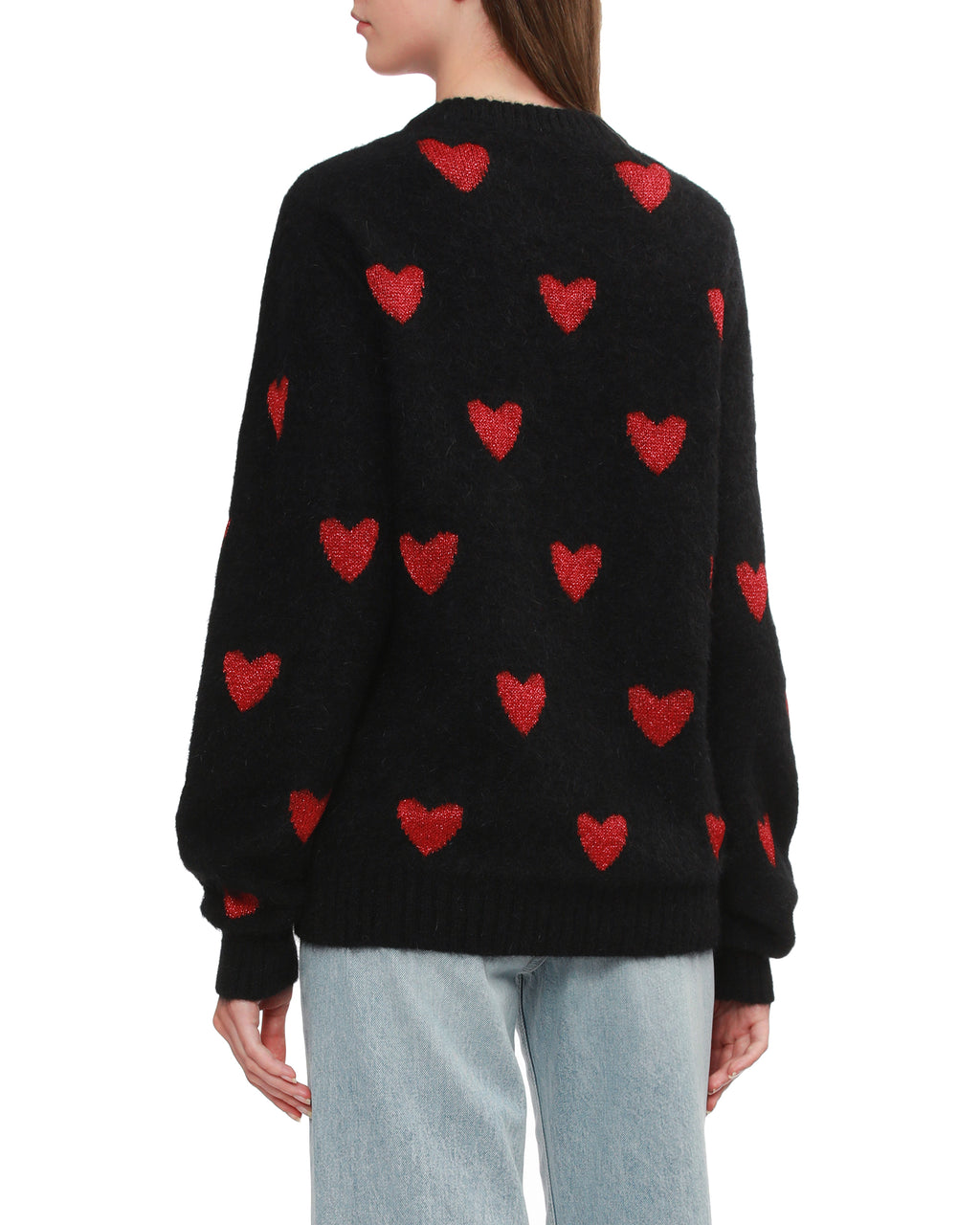 VALENTINO Heart jacquard pattern sweater
