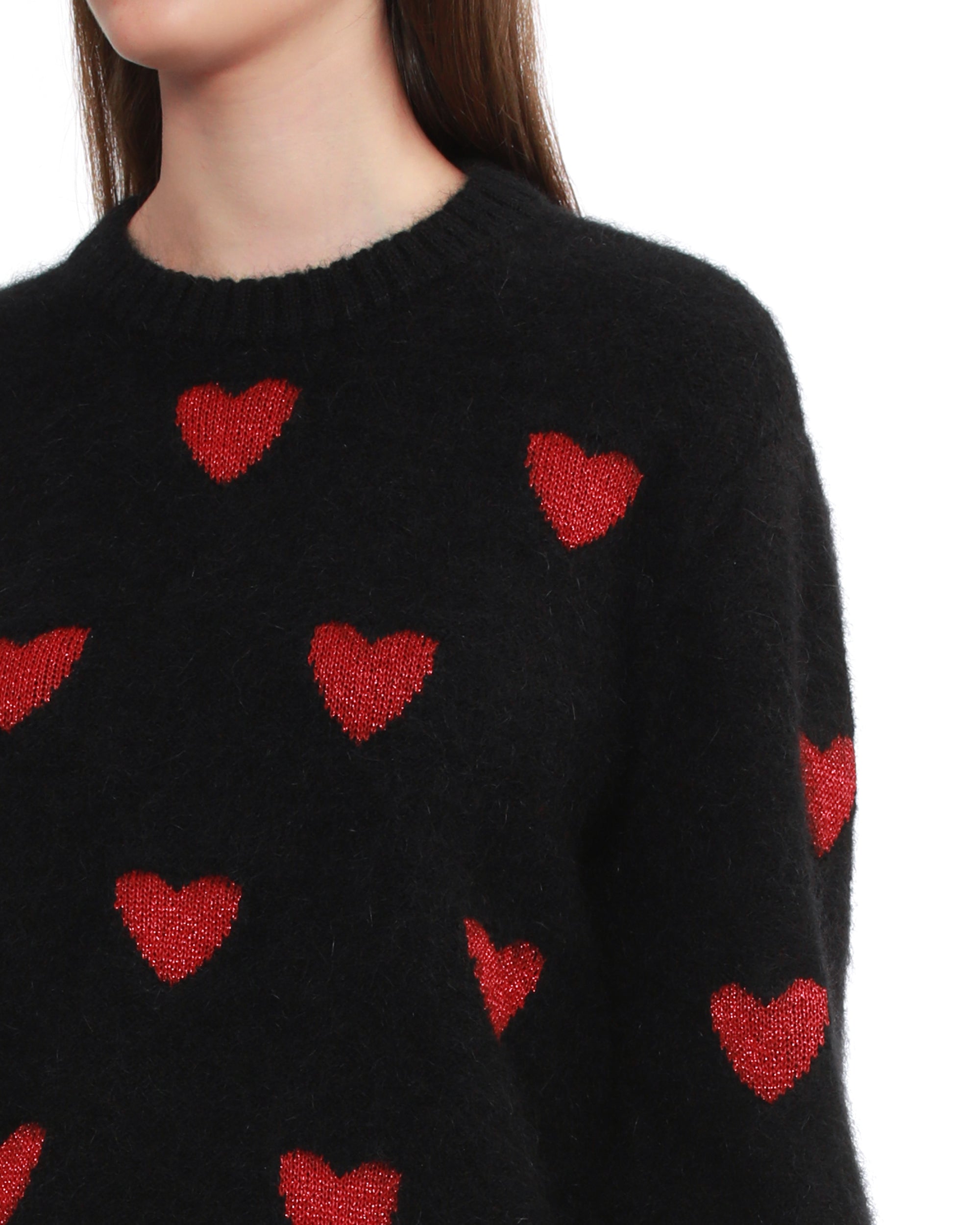 VALENTINO Heart jacquard pattern sweater