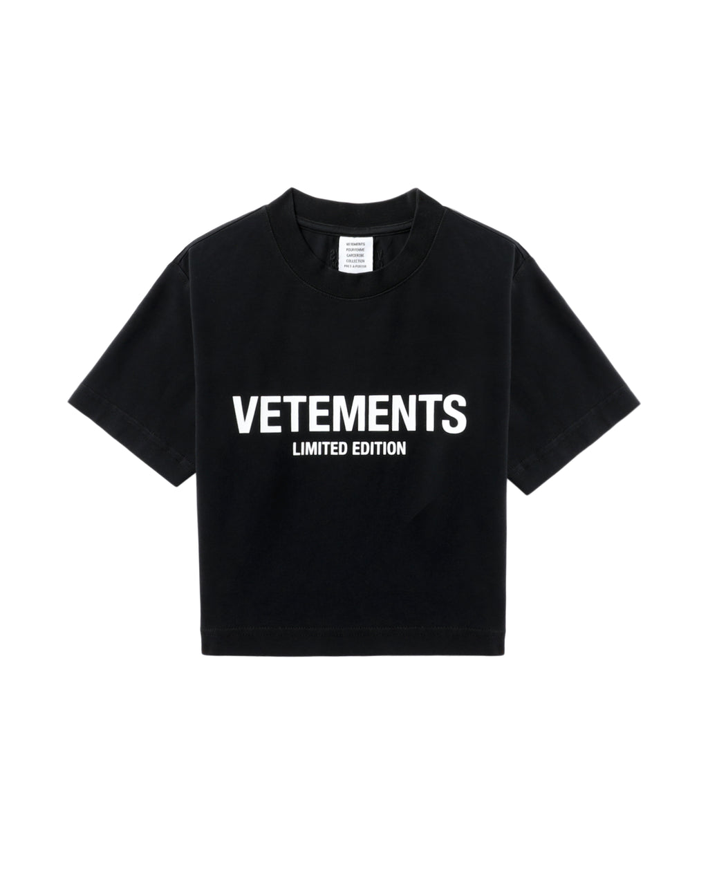 VETEMENTS Cropped logo tee
