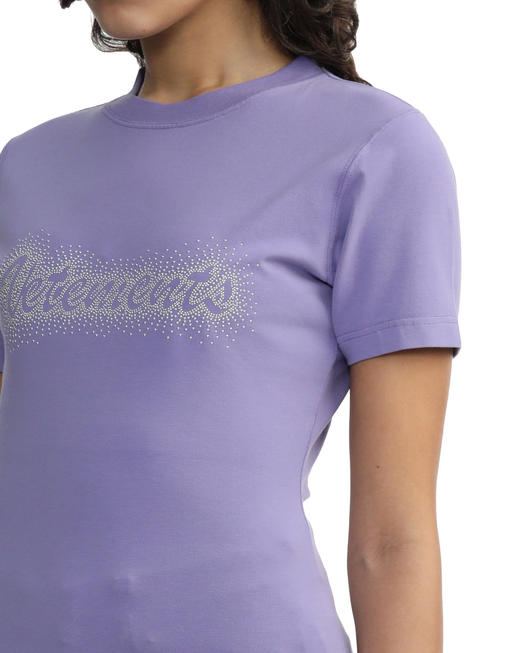 VETEMENTS Bling logo fitted tee